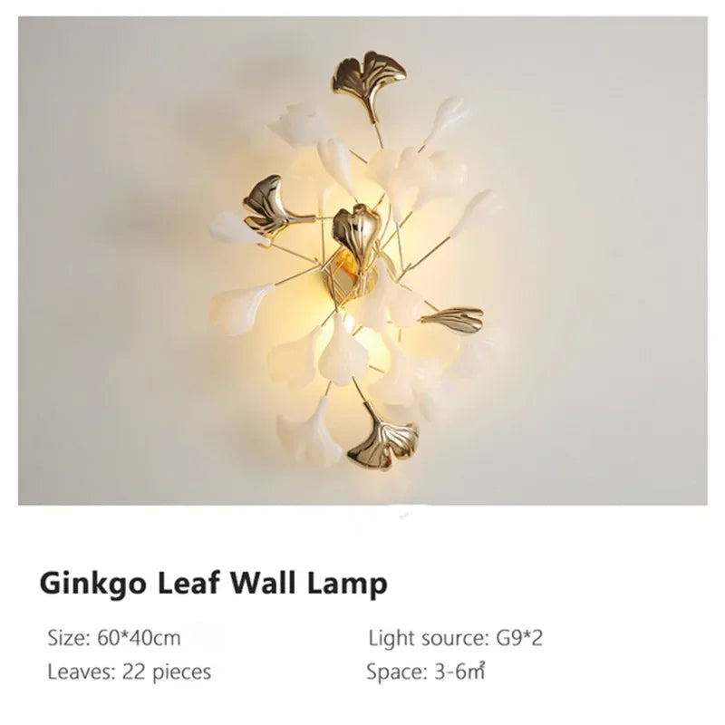 DecorBites™ Ginkgo Leaf Pendant Chandelier for Nordic Romantic Living Room Decor