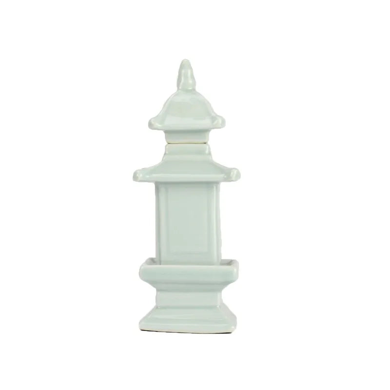DecorBites™ Blue and White Porcelain Layered Tower Vases