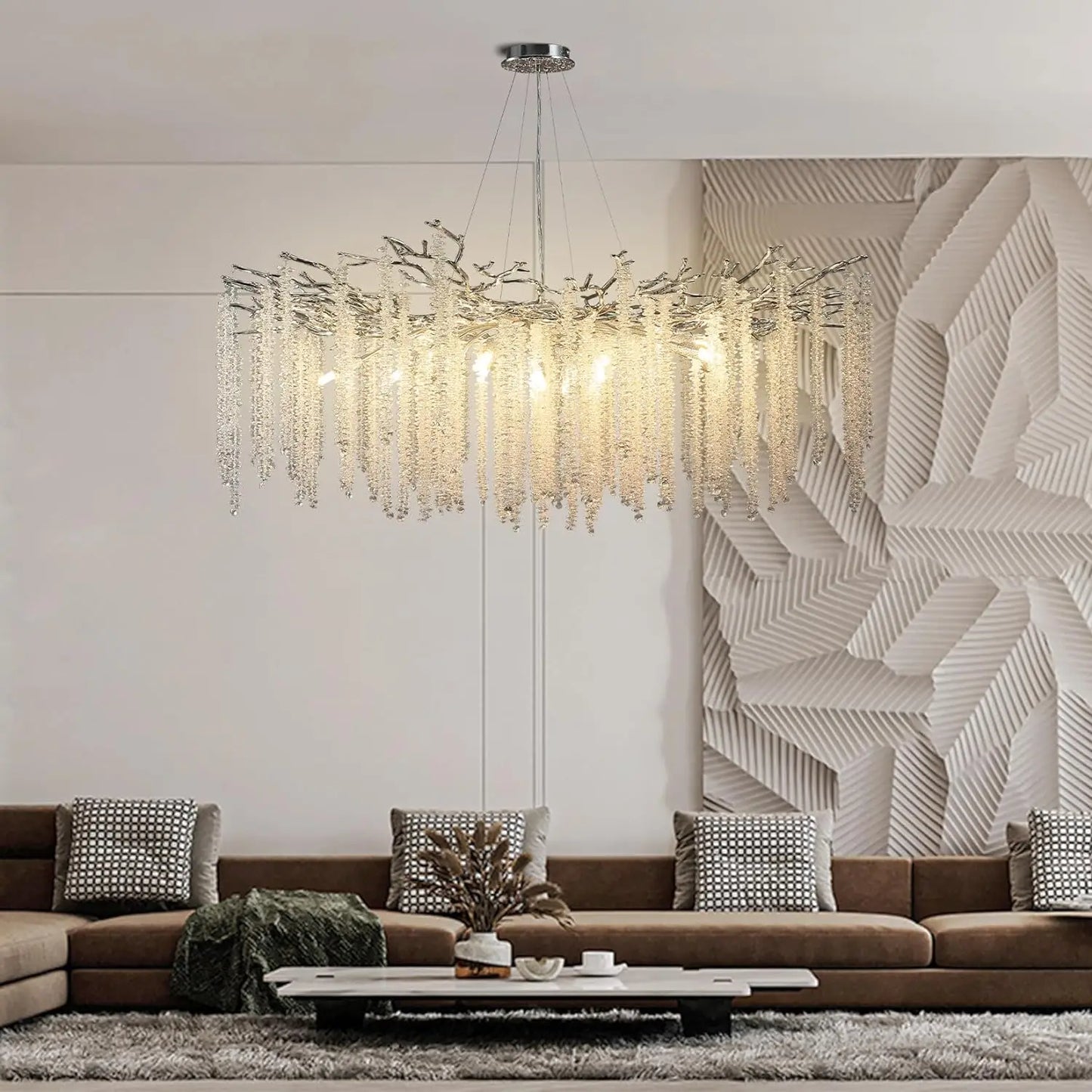 DecorBites™ Branch Crystal Chandelier for Dining Room, Bedroom, Living Room