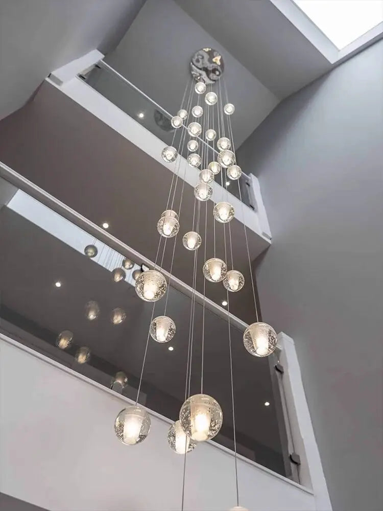 DecorBites™ Crystal Ball LED Chandelier for Modern Living Room & Bedroom décor