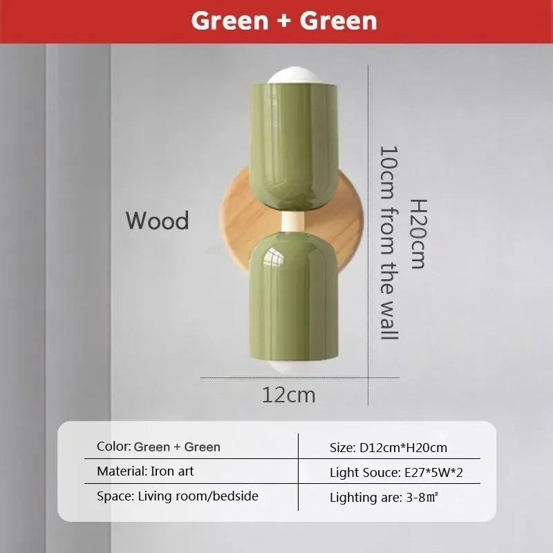 DecorBites™ Cream Zipper Nordic Wooden Wall Lamp: Minimalist Indoor Lighting for Bedroom and Living Room