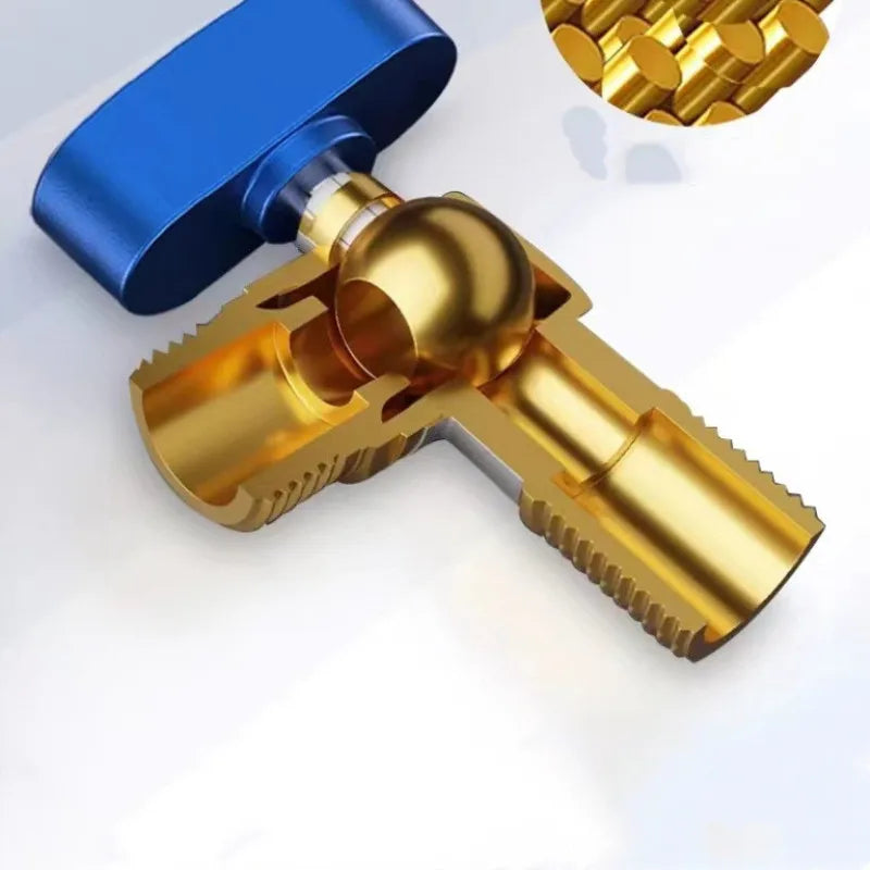 DecorBites™ Brass Angle Valve Chrome Gray Corner Bathroom Water Control Tap - 1/2*1/2