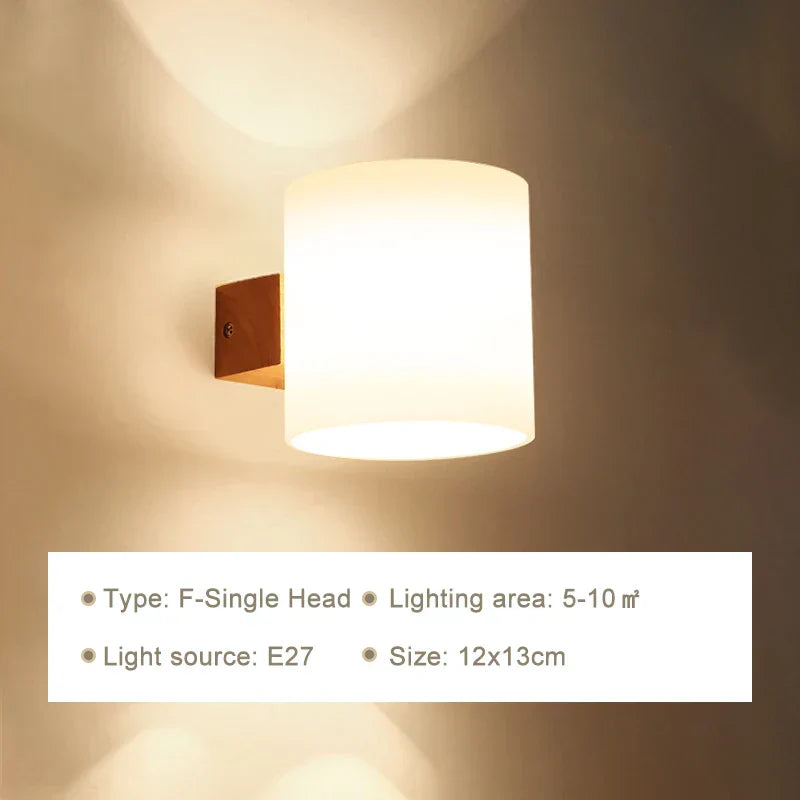 DecorBites™ LED Wooden Wall Lamp for Modern Bedroom Decor