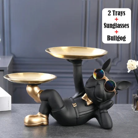 DecorBites™ Bulldog Animal Figurine: Cool Dog Statue for Stylish Home Decor