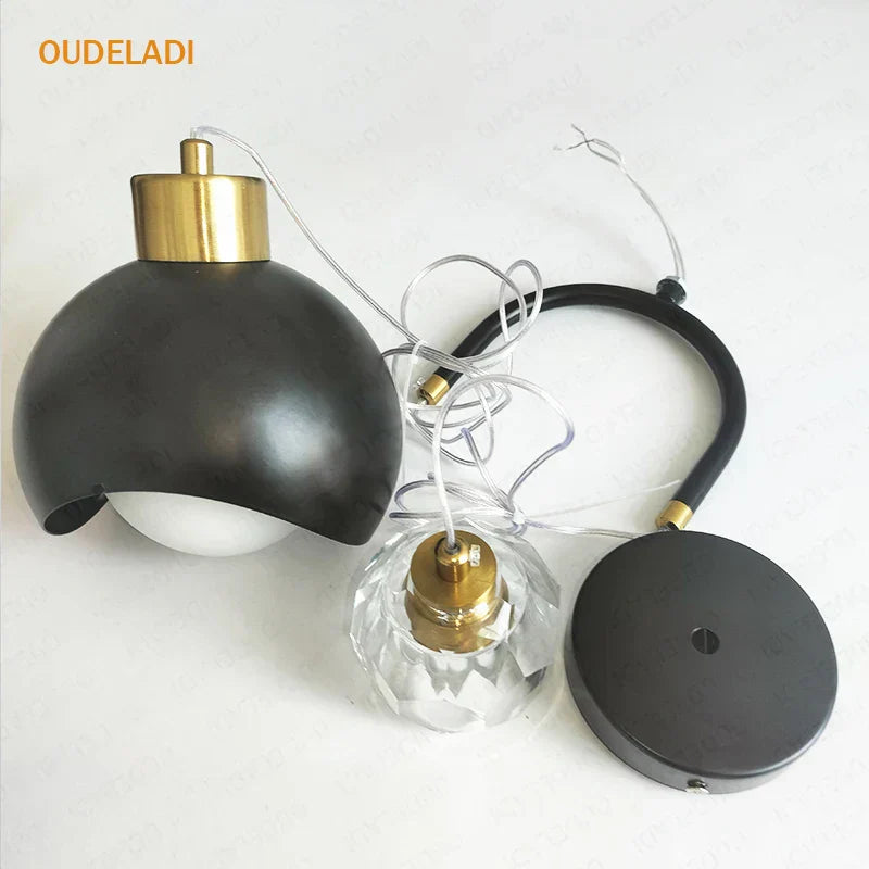 DecorBites™ Crystal Ball Pendant Lights: Modern LED Luxury for Bedroom, Nordic Minimalist Design