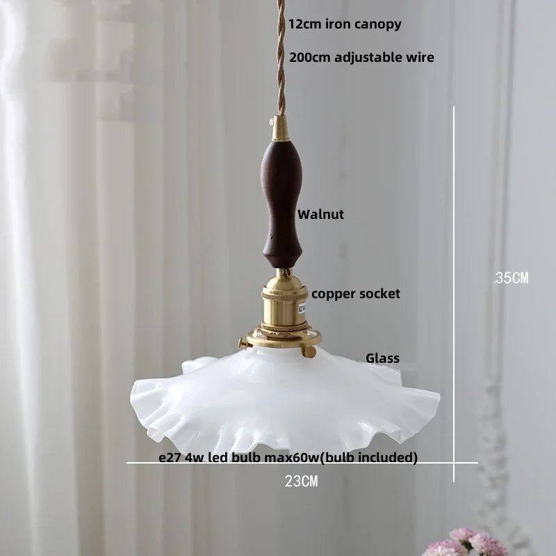 DecorBites™ Green LED Pendant Lights E27 Knob Switch Kitchen Living Room Hanging Lamps