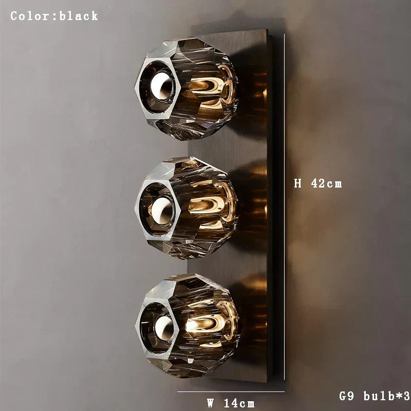 DecorBites™ Crystal Luxury Wall Lamp for Modern TV Background and Living Room Décor