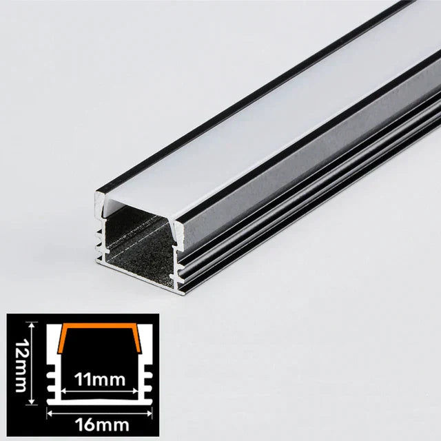 DecorBites™ LED Aluminum Profile Recessed U/YW-Shape Hidden Channel Milky Cover Bar Strip Light