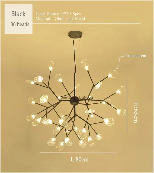 2024 DecorBites™ Nordic Firefly LED Chandelier - Ideal for Living Room, Bedroom, Dining Room