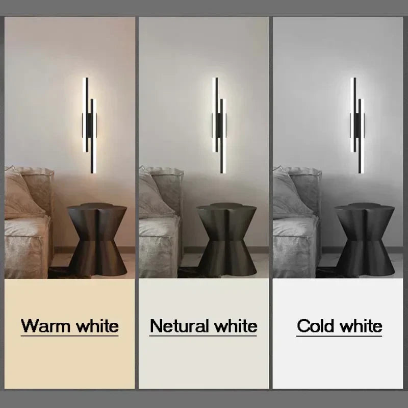 DecorBites™ Black 12W LED Wall Sconce Lamp for Bedroom & Living Room
