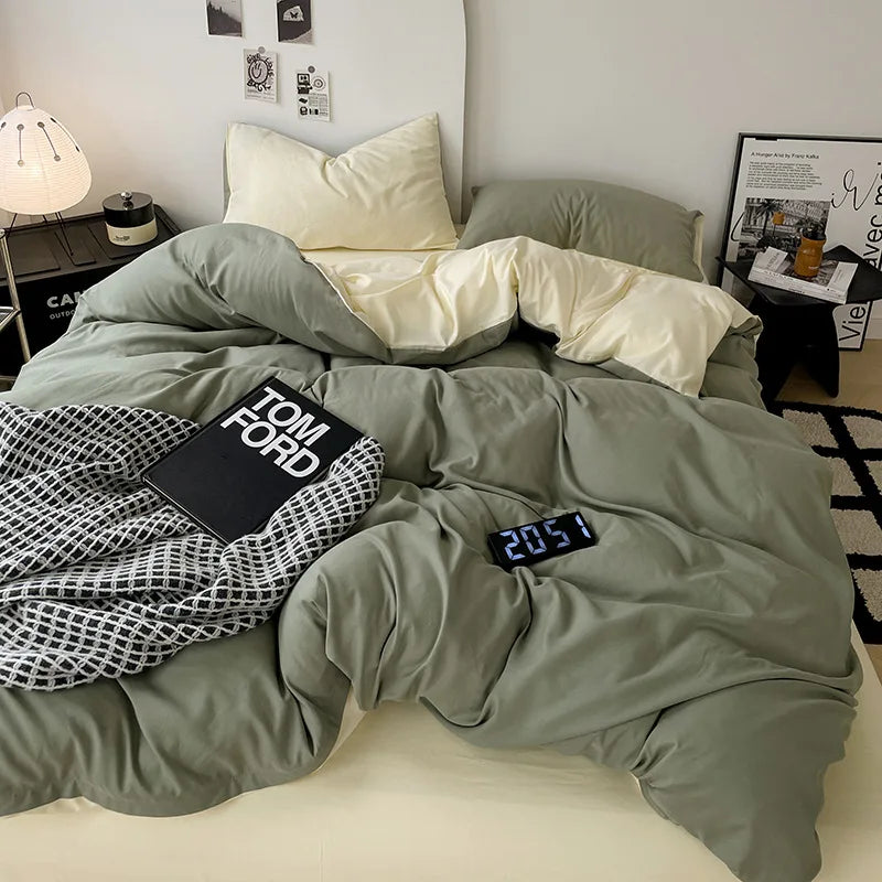 DecorBites™ Cotton Bed Sets Comforter Cover Set with Corner Ties