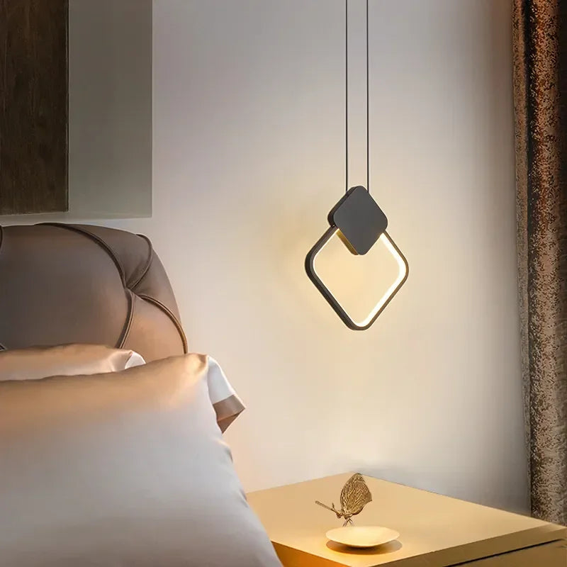DecorBites™ Geometric LED Pendant Lights for Living Room Bedroom Kitchen, Modern Hanging Lamps for Decor