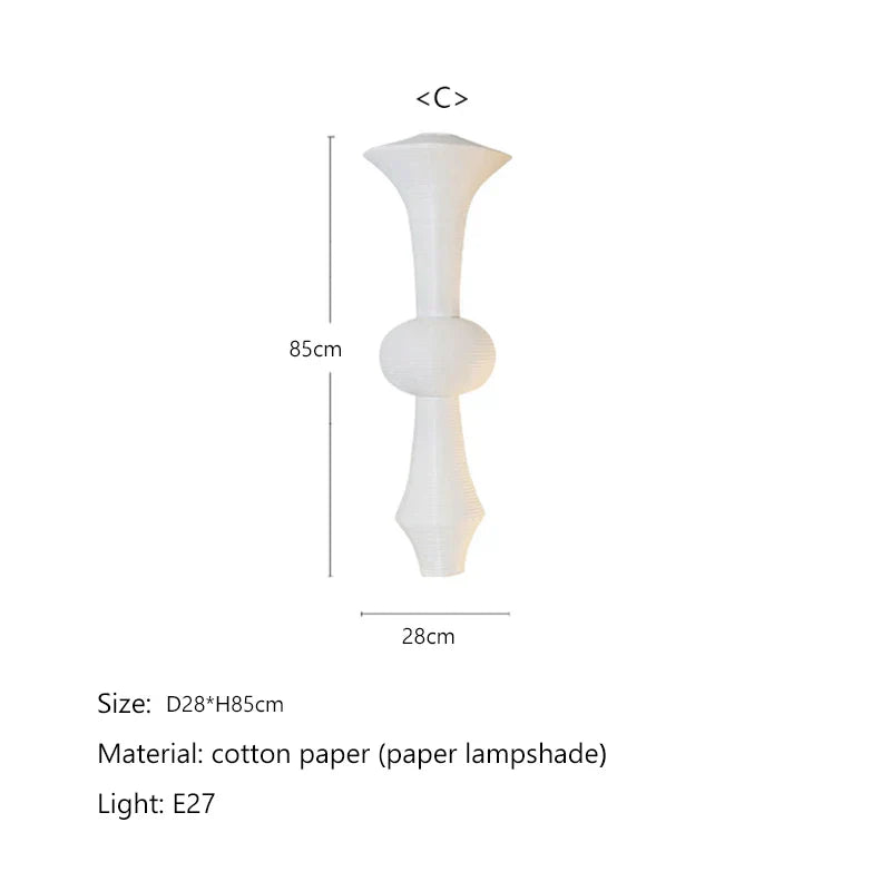 DecorBites™ Akari Rice Paper Pendant Lamp for Living Room Bedroom - Wabi Sabi Design