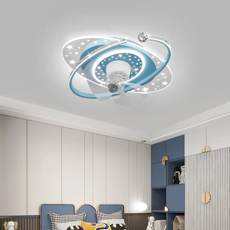 DecorBites™ Ceiling Fan Light with 360° Rotation - Quiet & Stylish for Home Décor