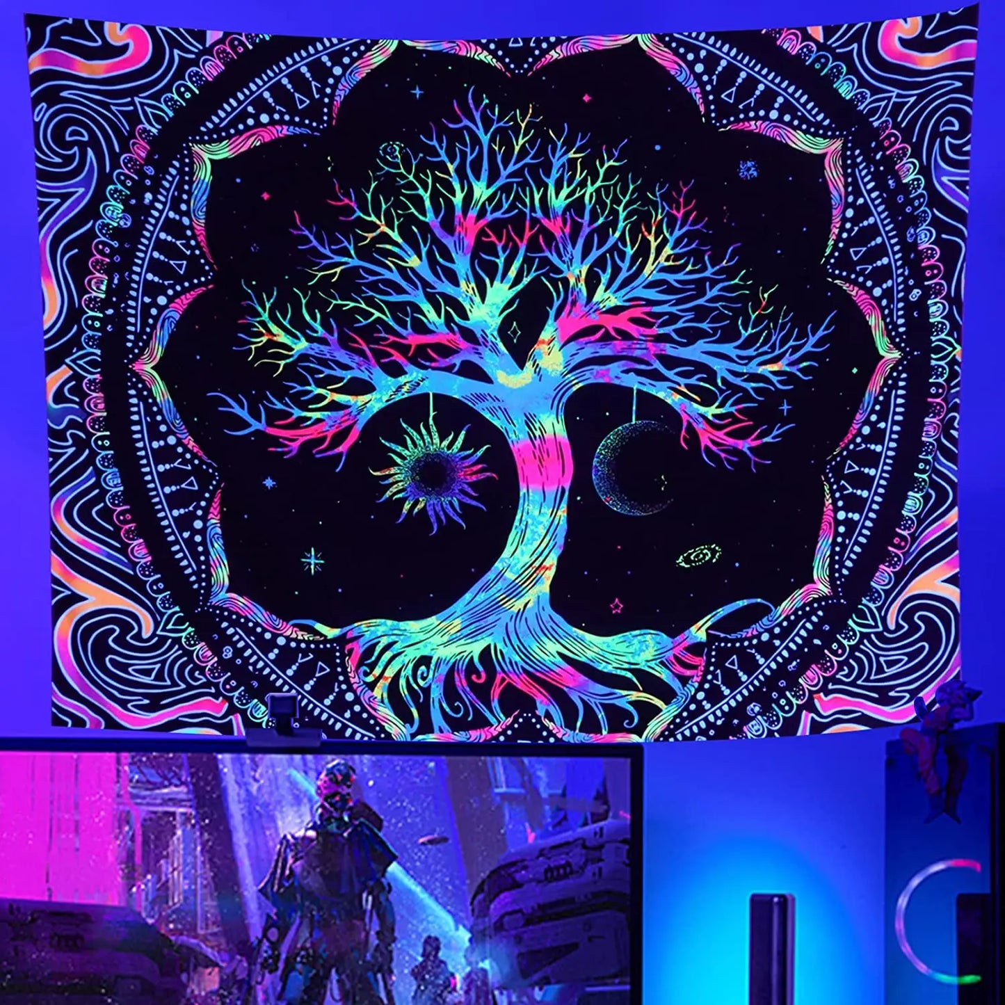 DecorBites™ Galaxy Tree of Life Tapestry for Aesthetic Bedroom Decor
