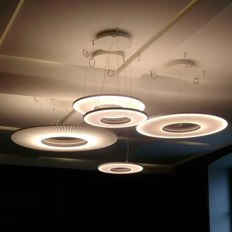 DecorBites™ Dix Iris Pendant Light Fabric Round Ring Aesthetics Art Decor Light