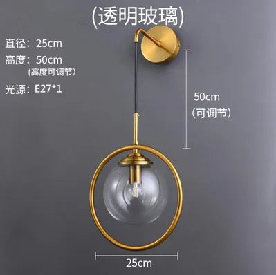 DecorBites™ Glass Ball LED Wall Lamp: Nordic Modern Bathroom Mirror Sconce, Retro Decor Lighting