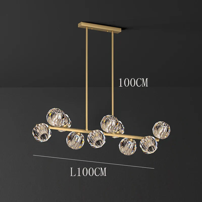 DecorBites™ Crystal Chandelier Pendant Light for Living & Dining Room Luxury Decor