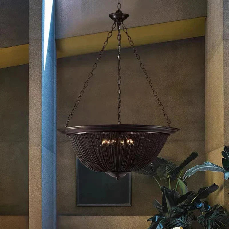 DecorBites™ Black Tassel Ceiling Chandelier: Designer Dimmable Home Decor for Living Room