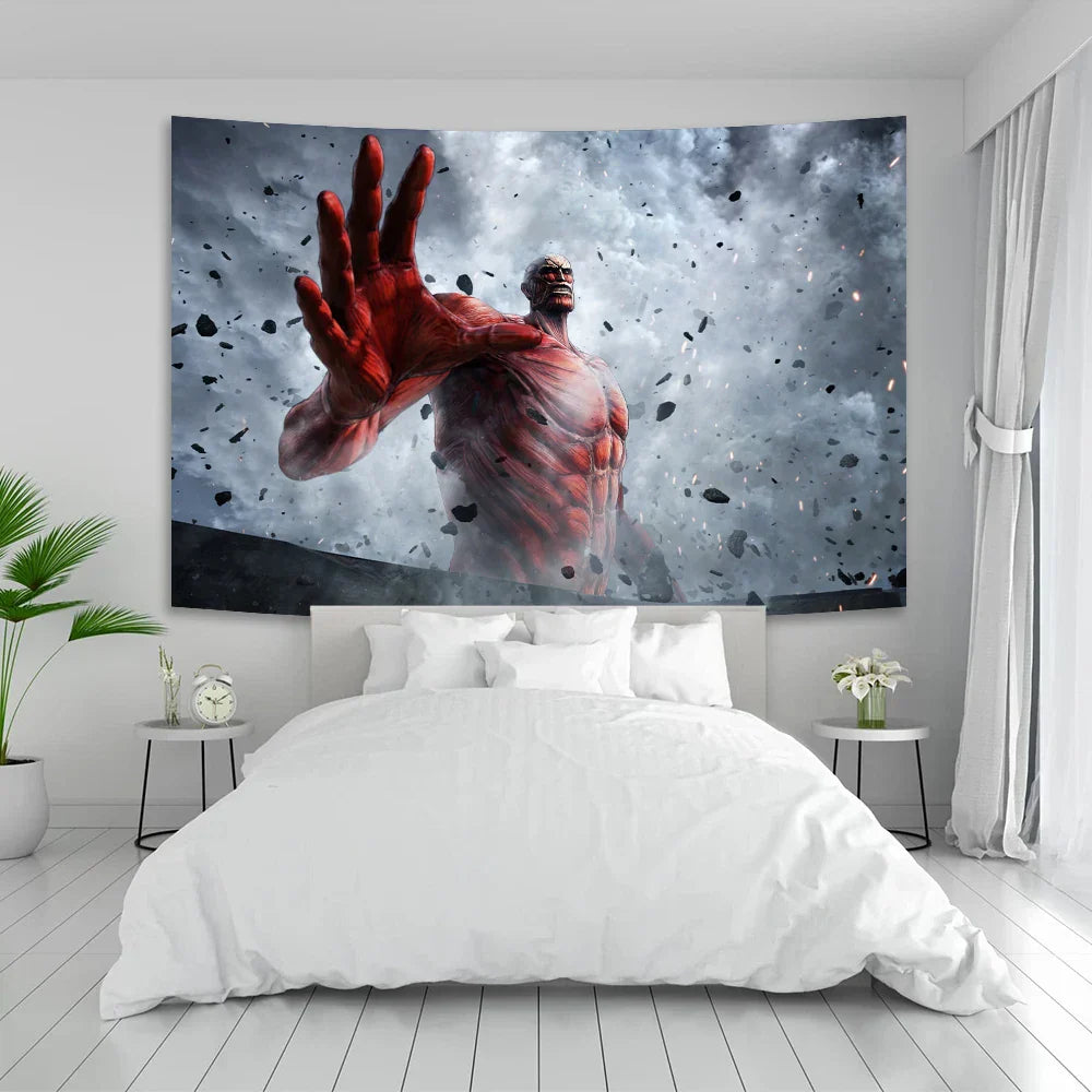 DecorBites™ Attack On Titan Boho Tapestry: Aesthetic Room Decor for Teen Bedrooms