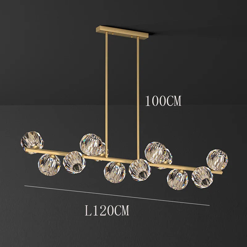 DecorBites™ Crystal Chandelier Pendant Light for Living & Dining Room Luxury Decor