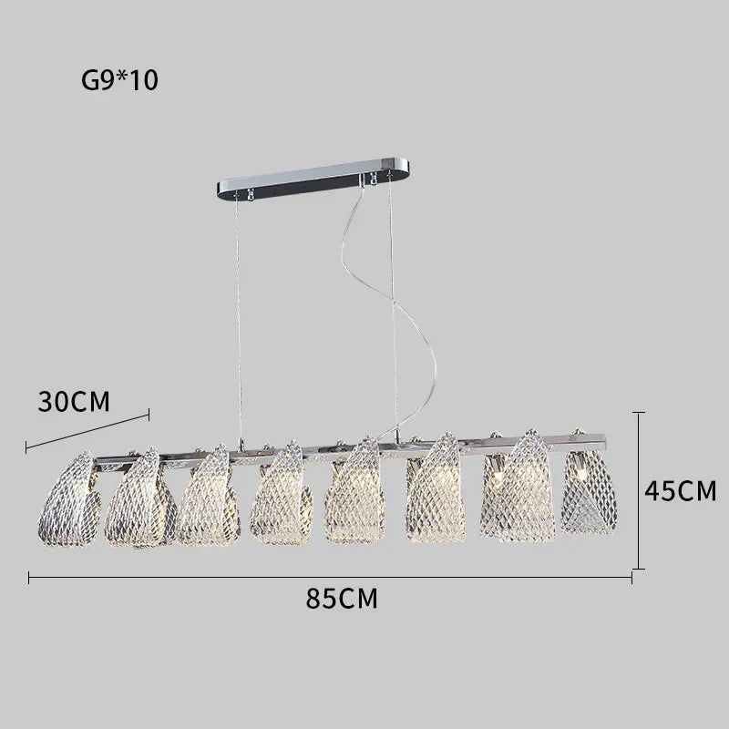 DecorBites™ Glass Pinecone LED Chandelier: Modern Art Deco Pendant Lighting
