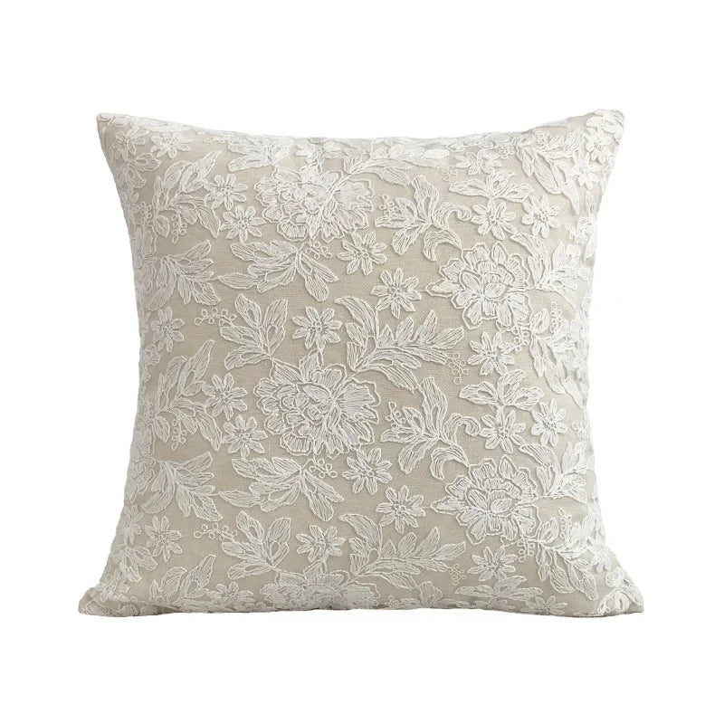 DecorBites™ Boho Linen Cotton Pillow Cover with Tassels - Beige Square/Rectangular 45x45cm/30x50cm
