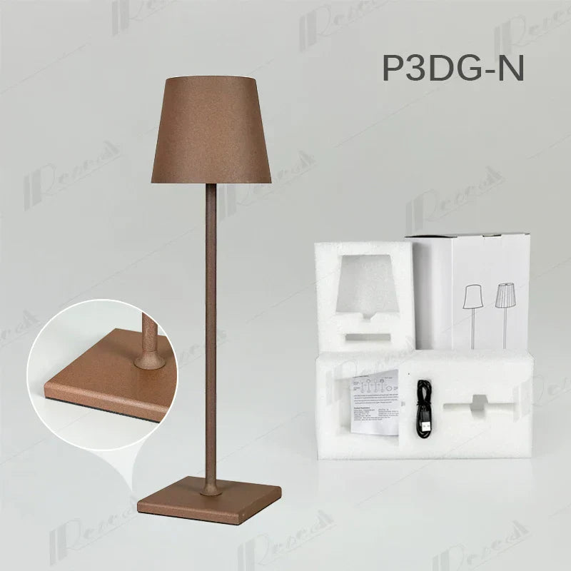 DecorBites™ Crystal LED Rechargeable Table Lamp - Elegant Cordless Hotel Restaurant Bar Light