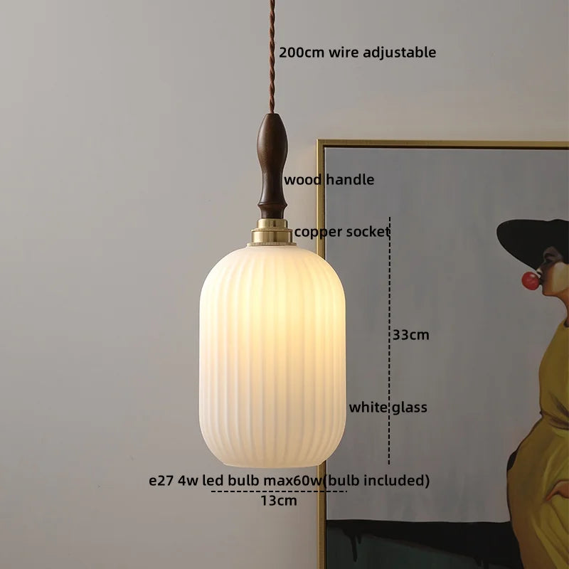 DecorBites™ Gray Glass LED Pendant Lamps, Nordic Modern Design for Bedroom, Living Room Lighting Fixtures