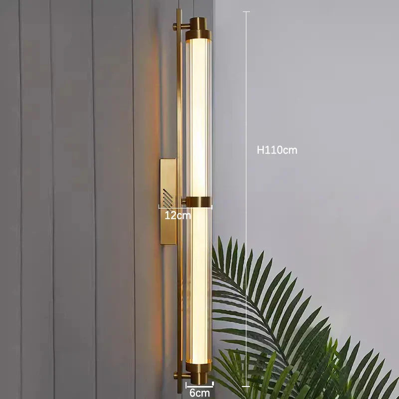DecorBites™ LED Glass Wall Lamp for Living Room Bedroom Café Restaurant, Minimalist Postmodern Design