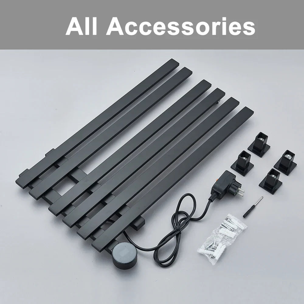 DecorBites™ Electric Towel Warmer Rack Thermostatic Digital Display Stainless Steel Holder