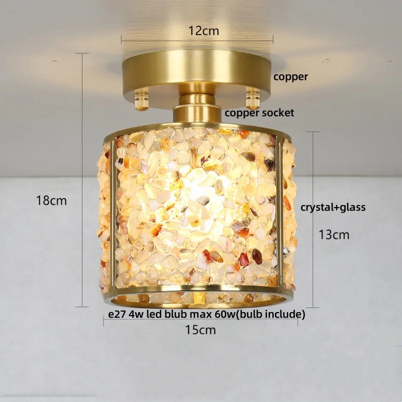 DecorBites™ Column Glass Crystal Ceiling Light for Nordic Modern Home Decor