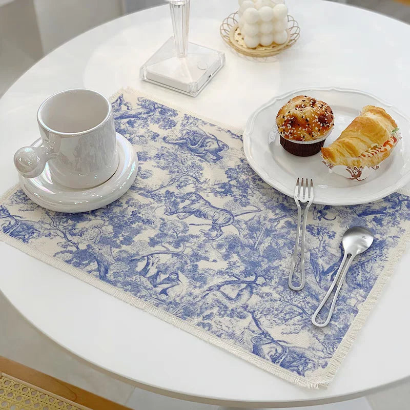 DecorBites™ Cotton Linen Meal Mat - Waterproof & Heat-insulating Kitchen Pad