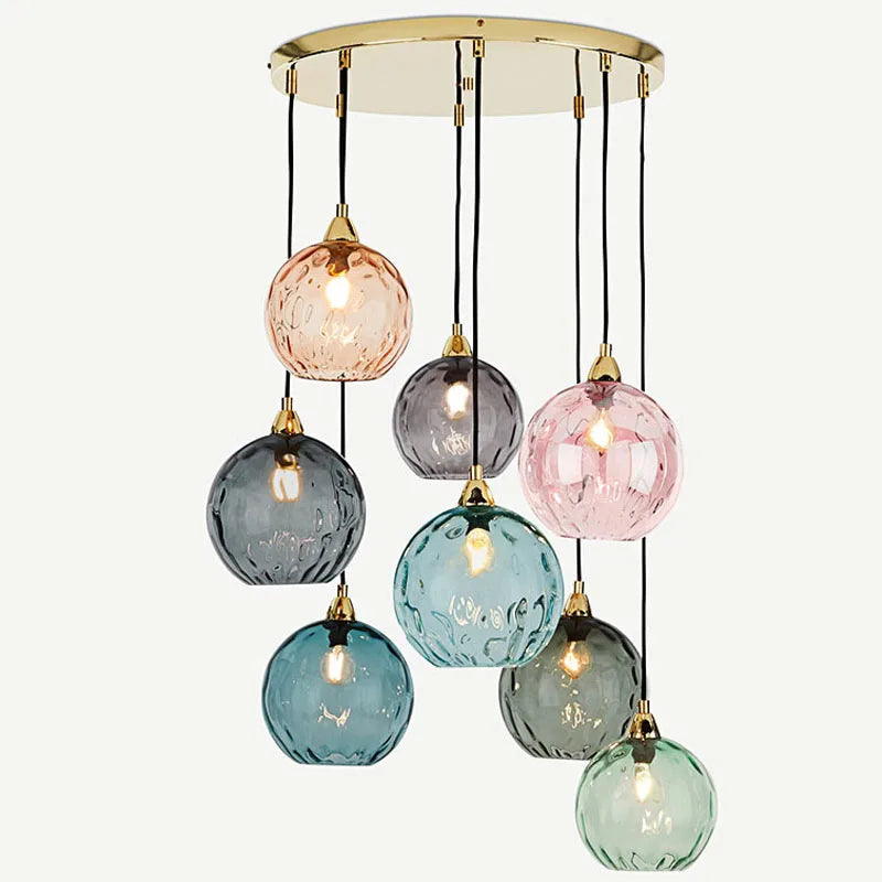 DecorBites™ Glass Ball Lustre Pendant Lights - Modern Kitchen Hanging Fixture