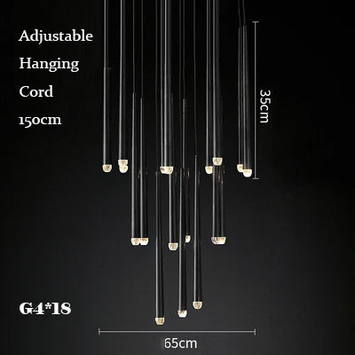 DecorBites™ Gold Copper Chandelier for Living Room, Staircase, Foyer, Dining Room, Cafe, Bar