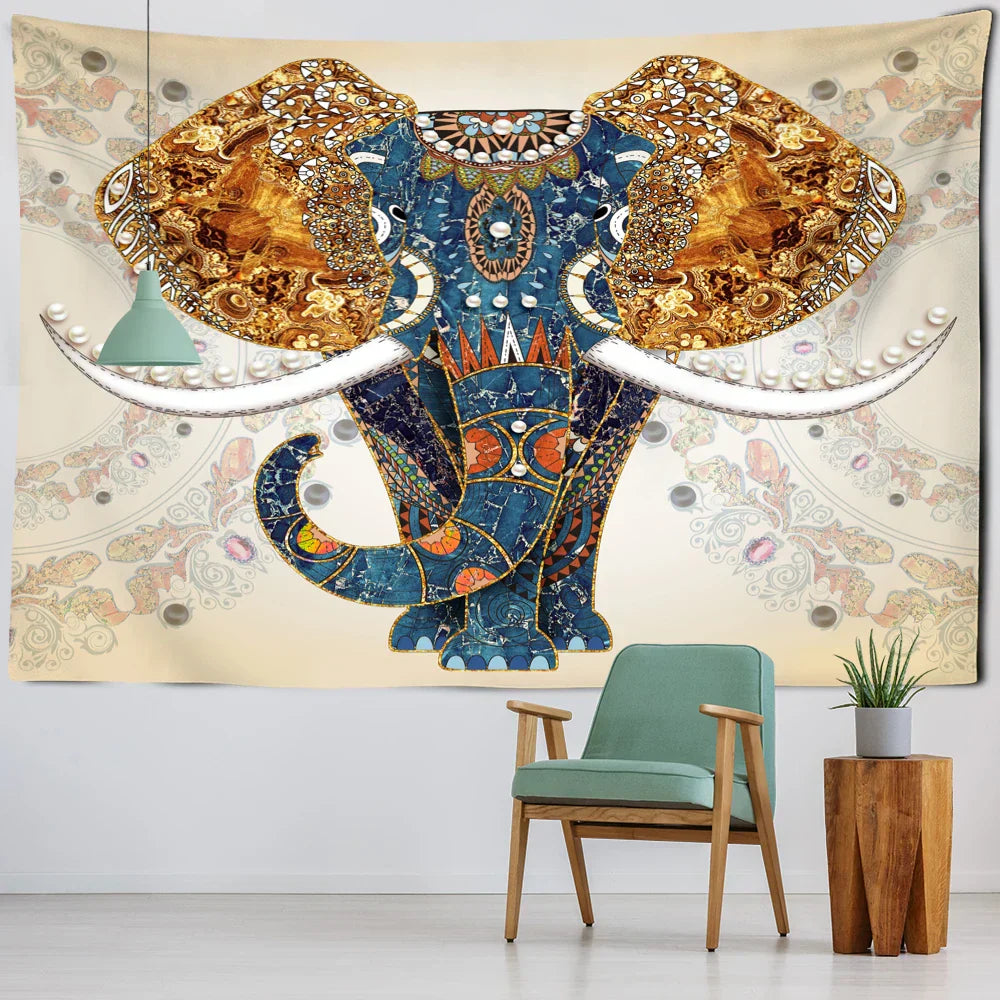 DecorBites™ Elephant Mandala Tapestry Tree of Life Wall Hanging Psychedelic Witchcraft Home Decor