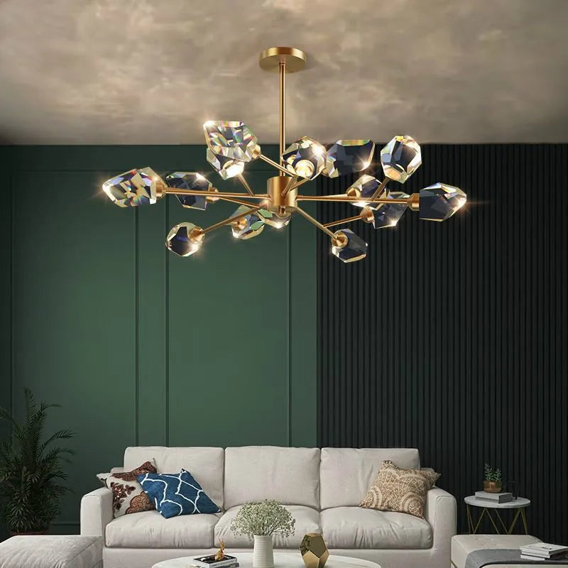 DecorBites™ Copper LED 3-Light Dimmable Crystal Chandelier