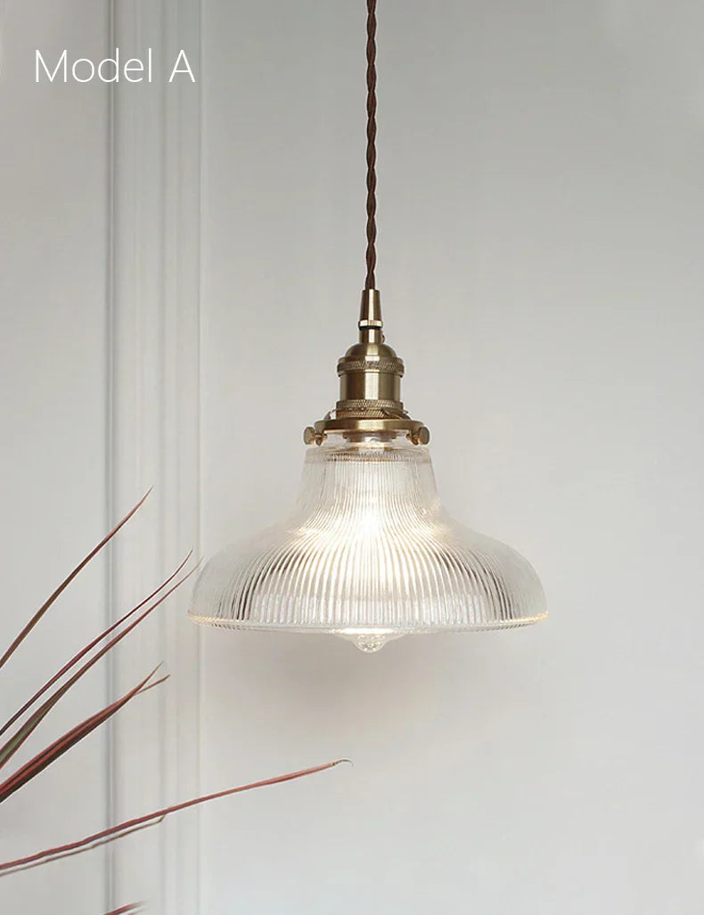 DecorBites™ Brass Glass Retro Chandelier Art Deco LED Dining Room Light