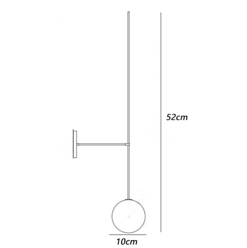 DecorBites™ Glass Ball LED Wall Lights for Home Living Room Bedroom Bar Stairs Lighting
