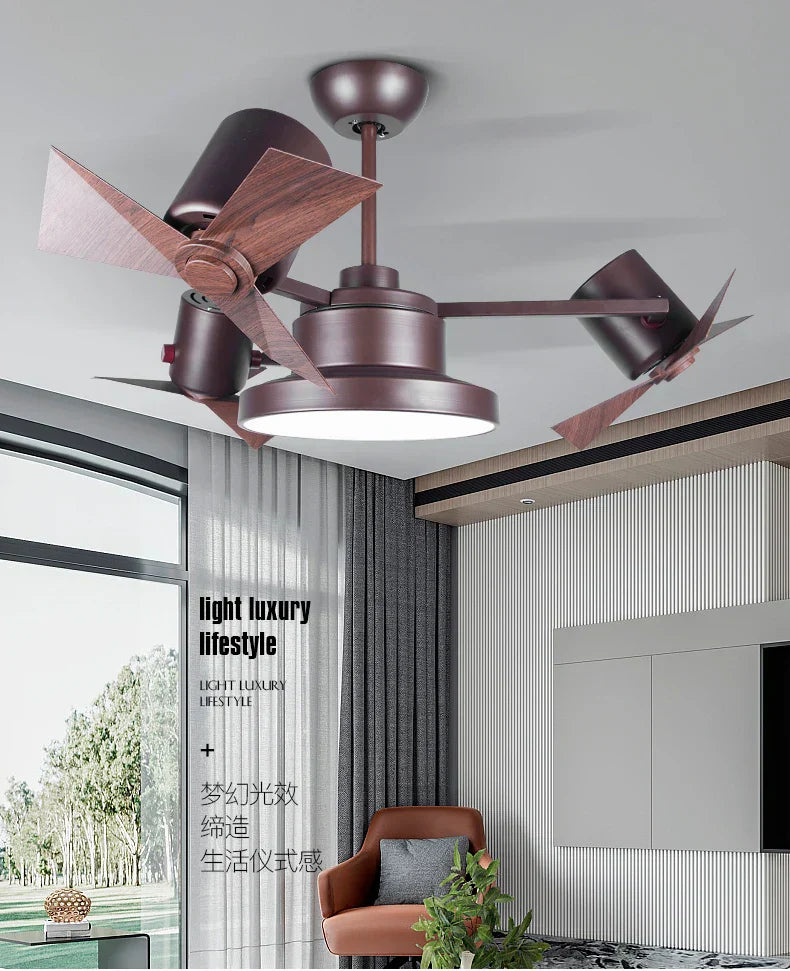 DecorBites™ Ceiling Fan Lamp Invisible European Style Bedroom Electric Fan Simple Design