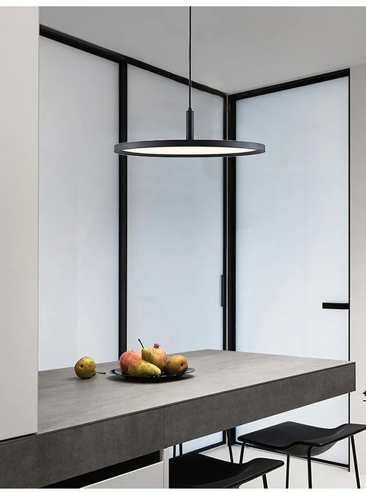 DecorBites™ Aluminum Pendant Light: Round LED Ceiling Lamp for Home, Hotel, Restaurant, Bar