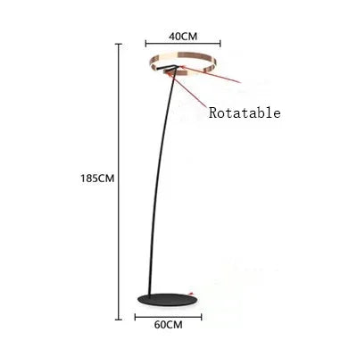DecorBites™ Circular Luminescence LED Floor Lamp for Living Room Bedroom Hotel Decor