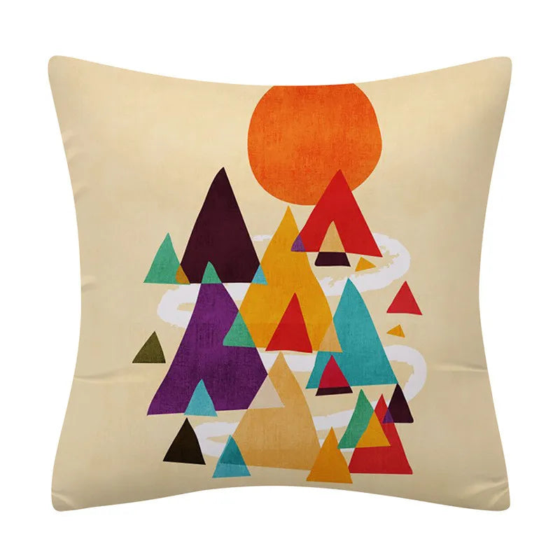 DecorBites™ Geometry Pattern Cushion Cover Polyester Cotton Sofa Pillowcase Home Decor