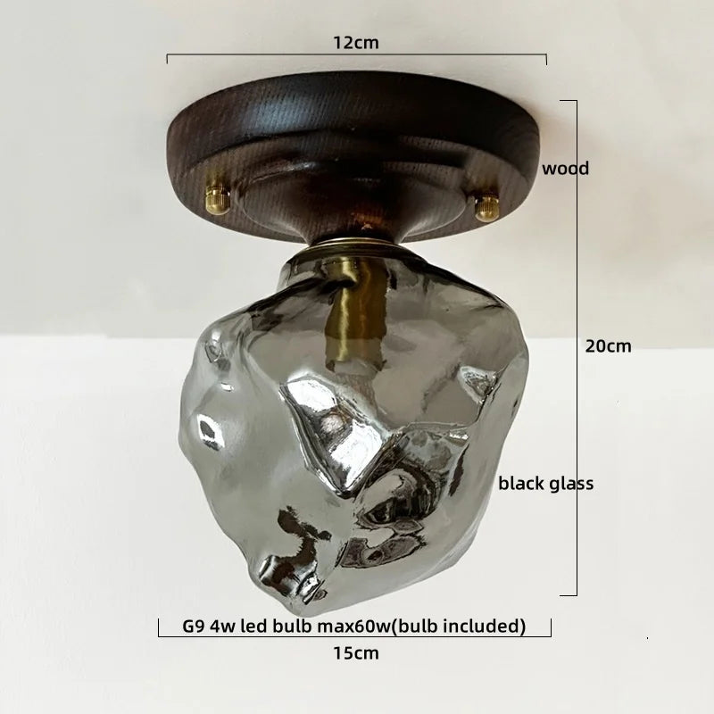 DecorBites™ Glass Copper LED Ceiling Lamp Modern Style for Home Decor and Restaurant