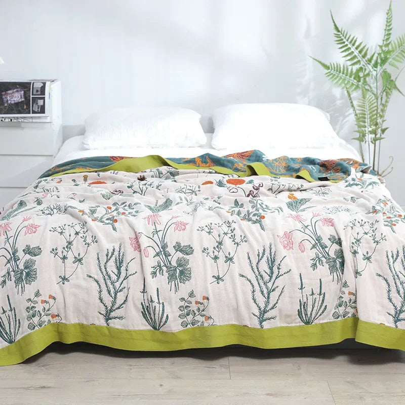 DecorBites™ Cotton Leisure Blanket: Luxury Soft Blanket for Summer, Single/Double Bedspread, Sofa Towel - Nordic Home Decor