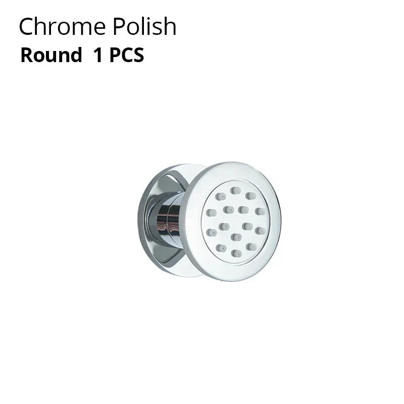 DecorBites™ Brass Body Round Shower SPA Jets for Luxurious Bathroom Massage Experience