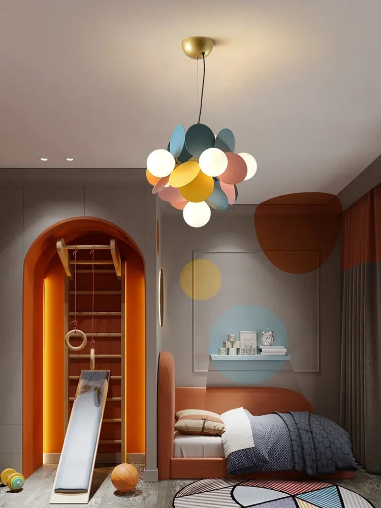 DecorBites™ Glass Hanging Ceiling Lamp for Kids Room, Living Room, Bedroom - Modern Chandelier & Home Decor