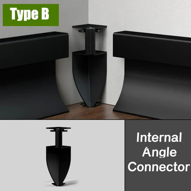DecorBites™ 5cm LED Aluminium Profile Baseboard for Surface Mounted Linear Lighting