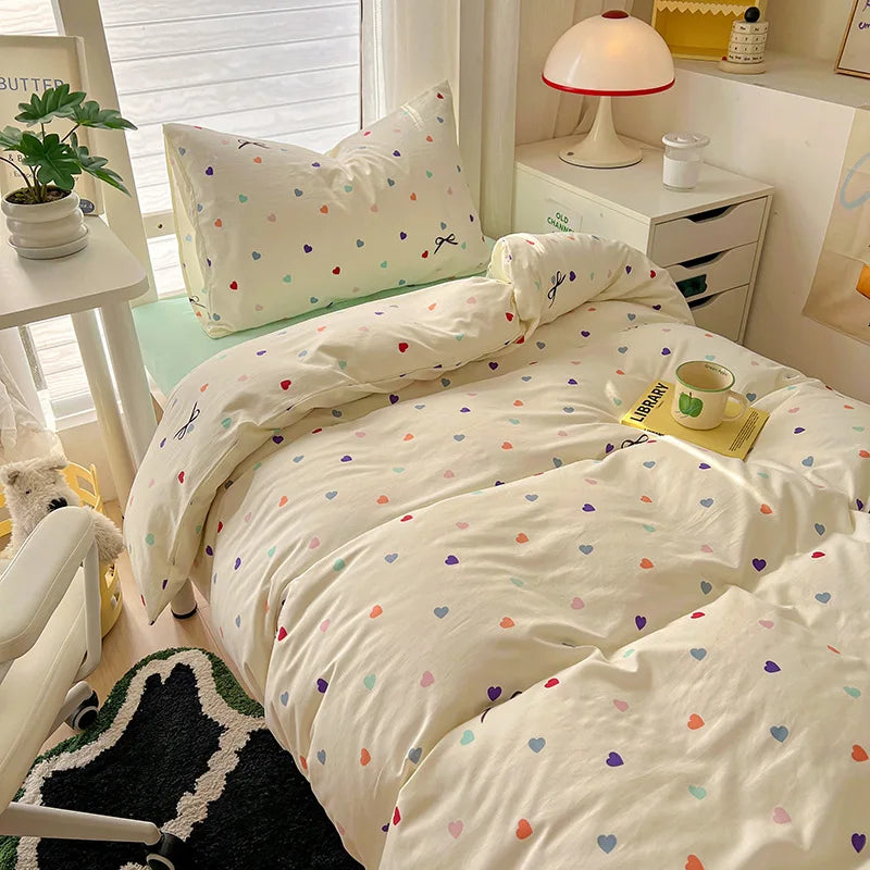 DecorBites™ Cartoon Printed Bedding Sets: Super-Soft, Skin Friendly, Summer Bed Sheet, Duvet Cover, Pillowcases