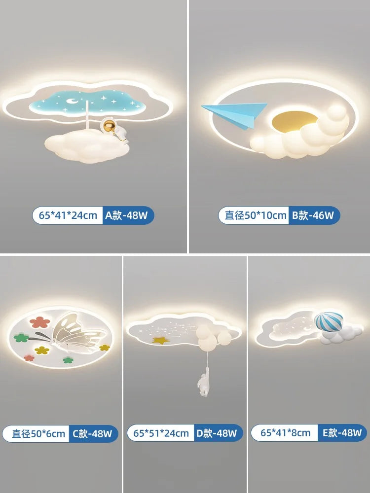 DecorBites™ Cloud Airplane Chandelier Kids Bedroom Ceiling Light Fixtures
